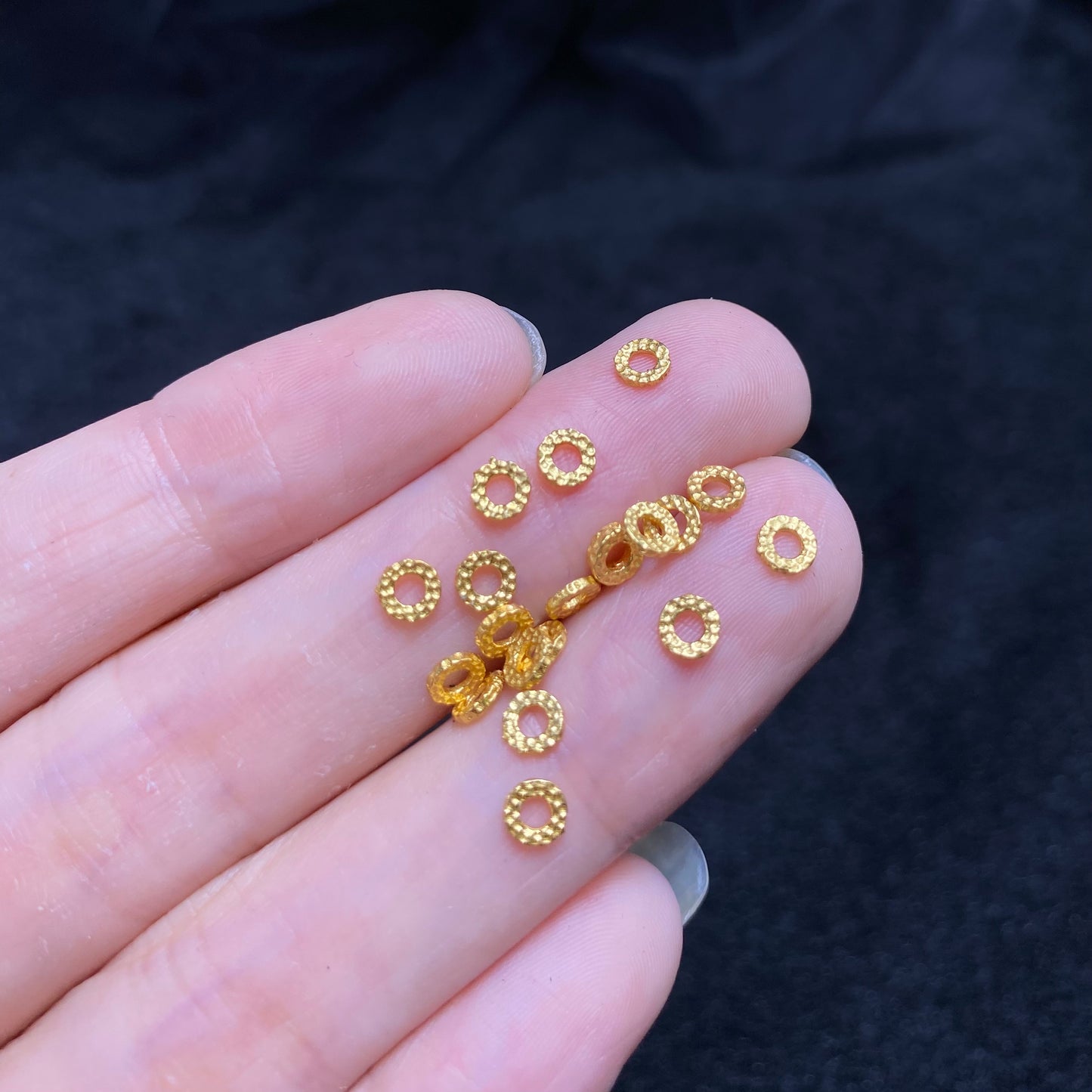 30pcs s925 Crater Textured spacers