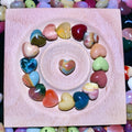 【5PCS】Alashan Agate Heart charms