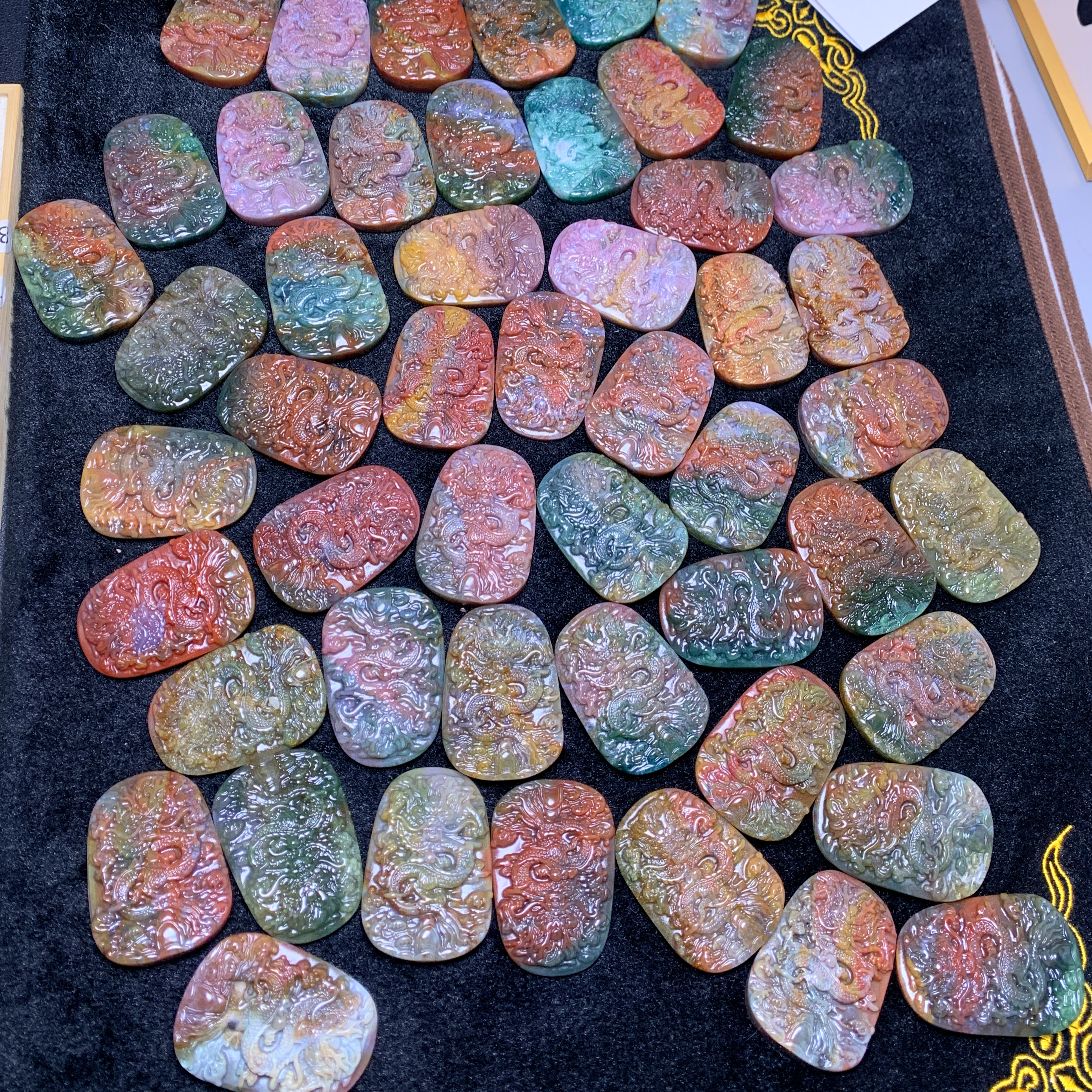 Dragon pendants【ocean jasper & polychrome】