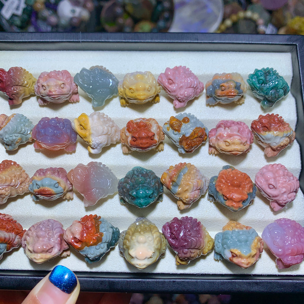 【5PCS】Alashan Agate Three-Legged Golden Toad （als-jc0613）