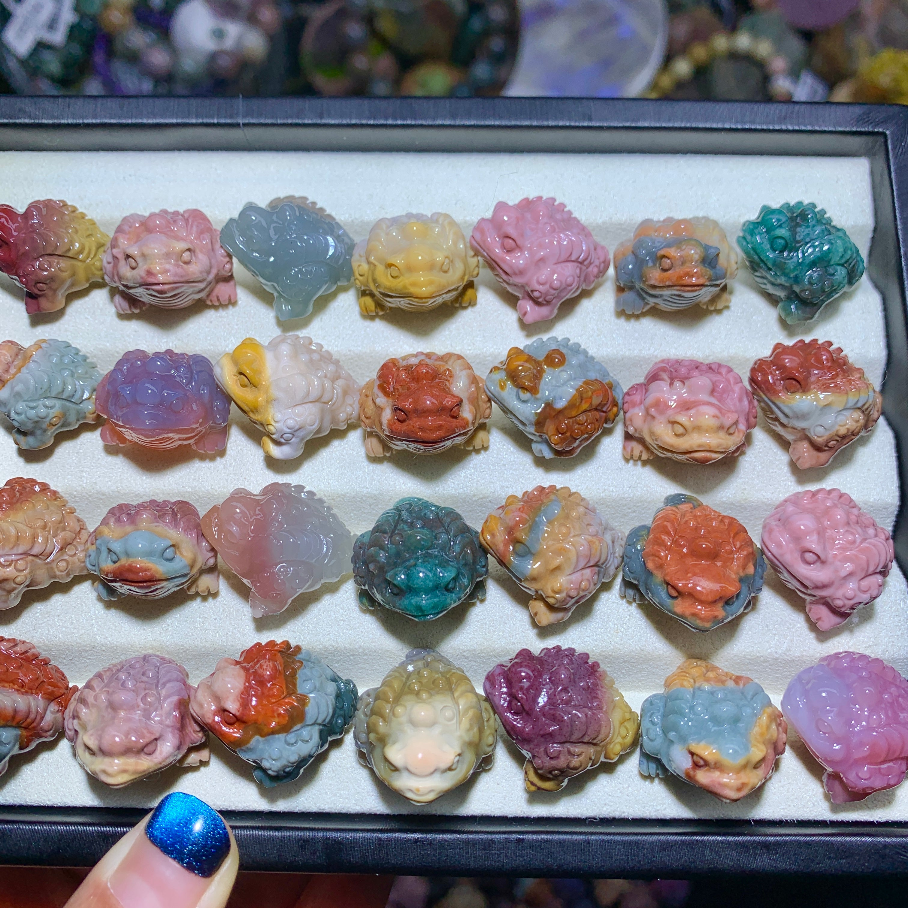 【5PCS】Alashan Agate Three-Legged Golden Toad （als-jc0613）