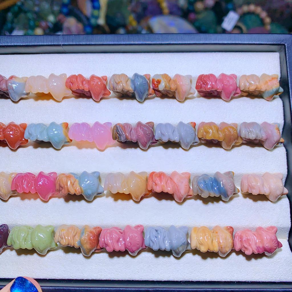 【5PCS】Alashan Agate Fox beads