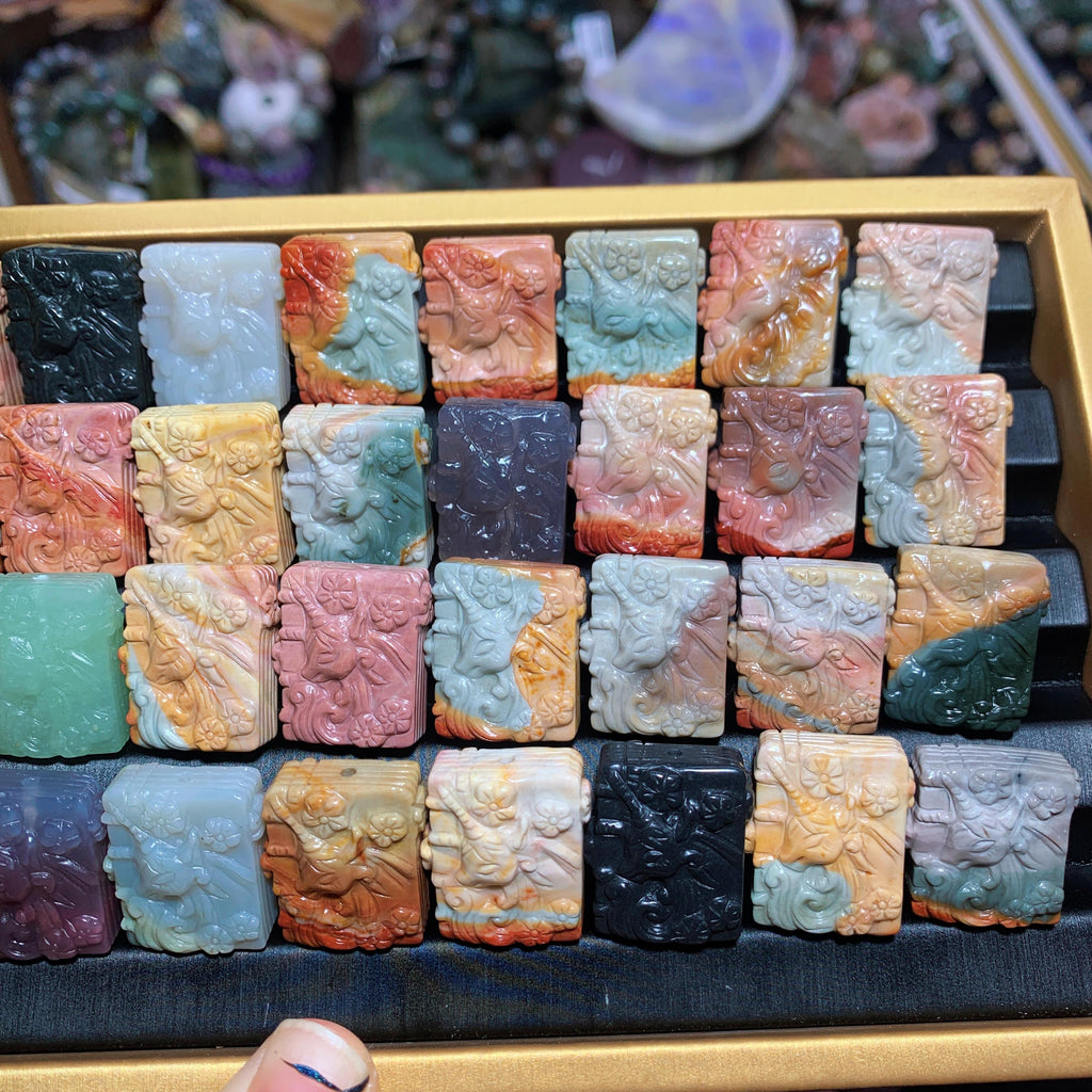 【5PCS】Alashan Agate Unicorn Book