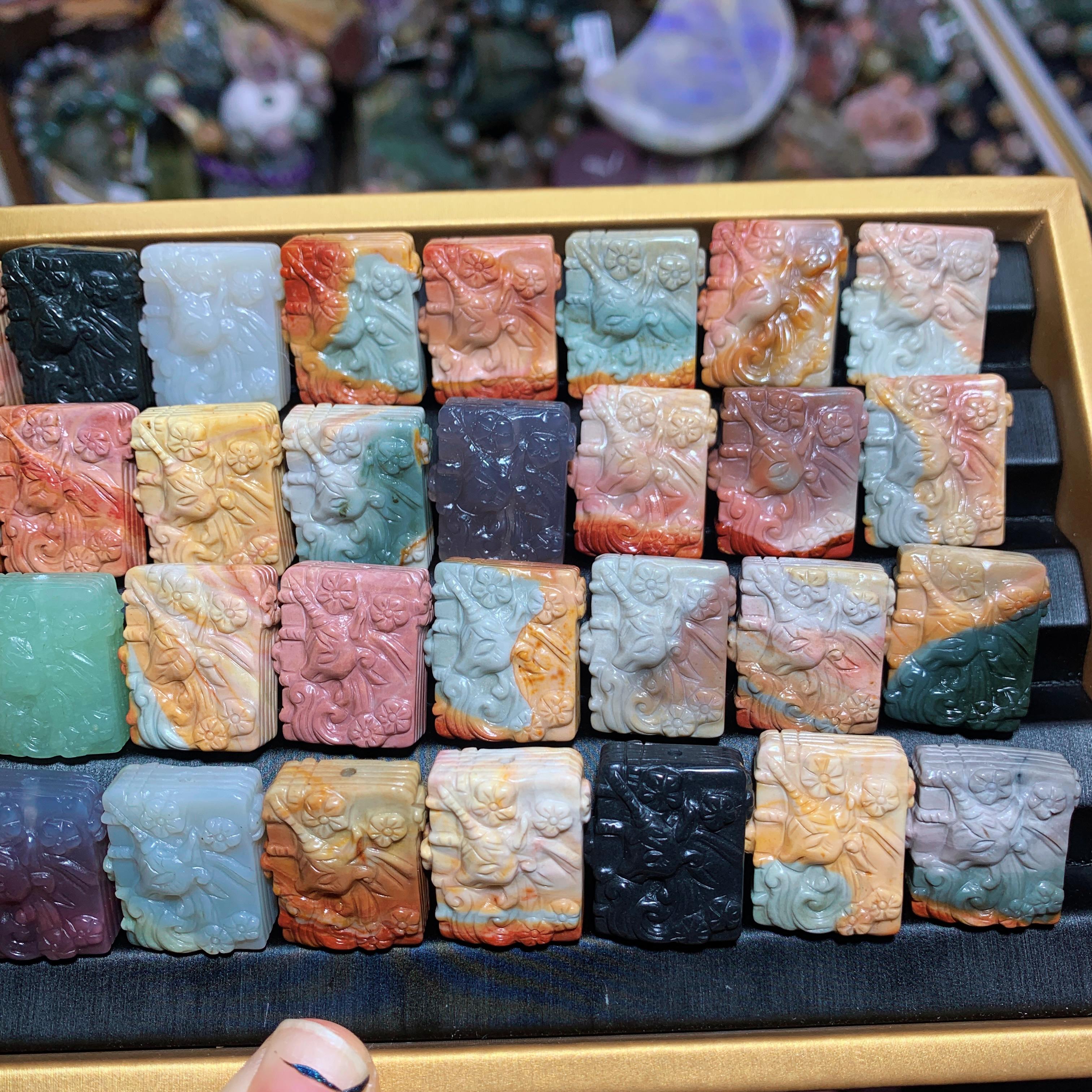 【5PCS】Alashan Agate Unicorn Book