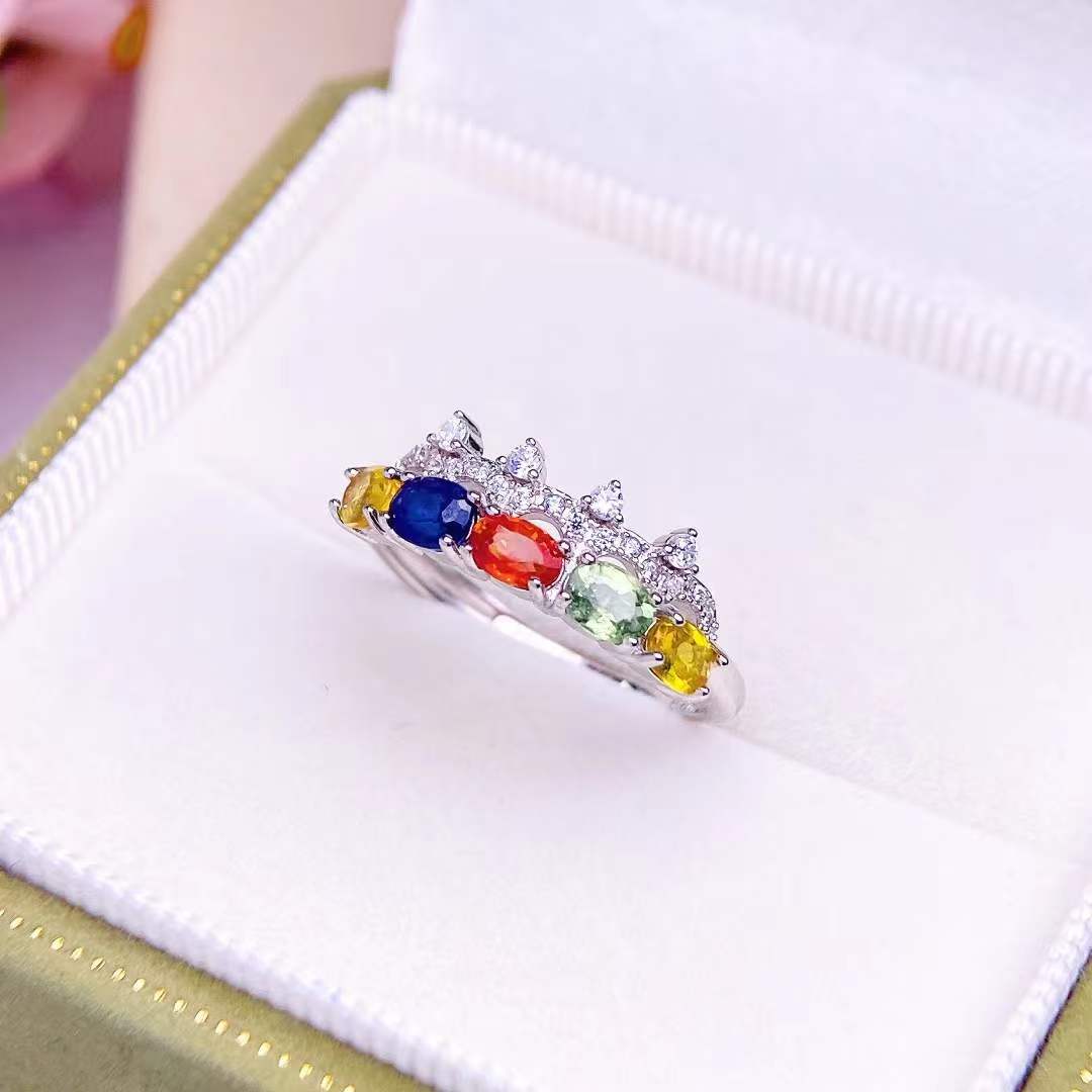 Natural Fancy Coloured Sapphire Ring