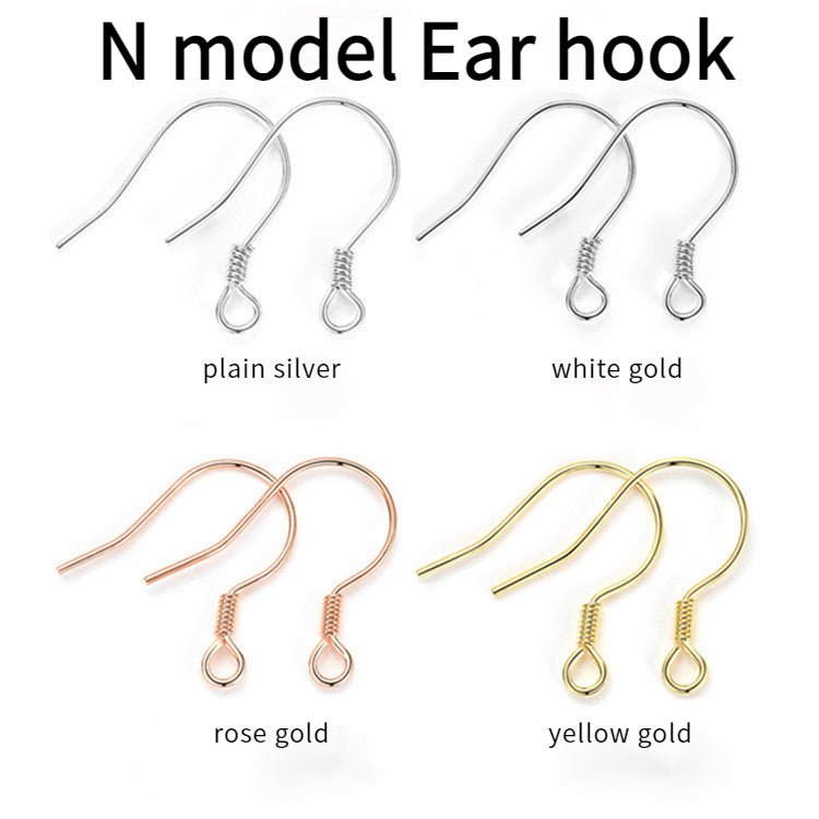 [S925] Ear Hooks for DIY Silver Earrings Jewelry Making Accessories