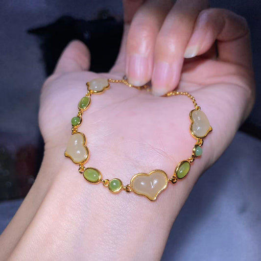 Hetian Jade pitoo sunshine water bracelet