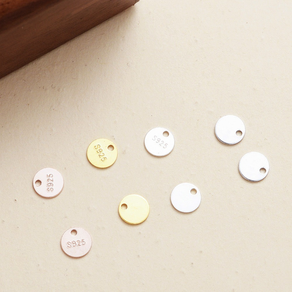 S925 Sterling Silver Round Pendant