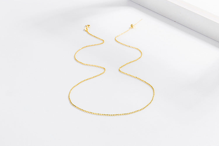 [S925]Sterling Silver Universal Necklace with Needle Adjustable