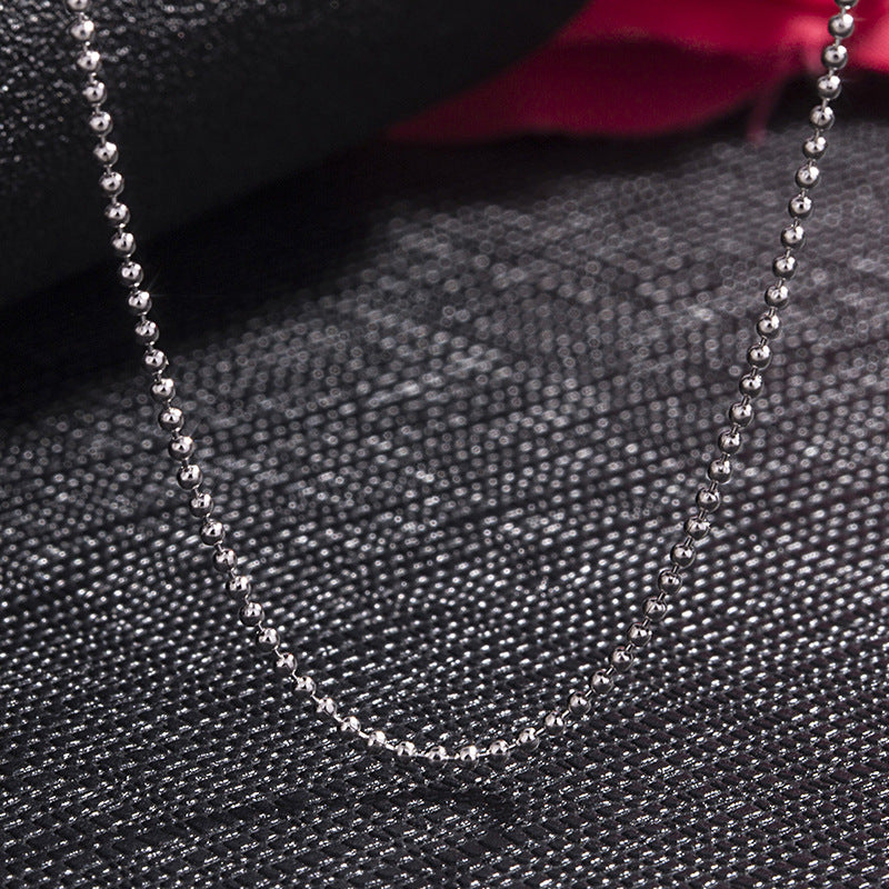 [S925] Silver Necklace with Round Bead Chain