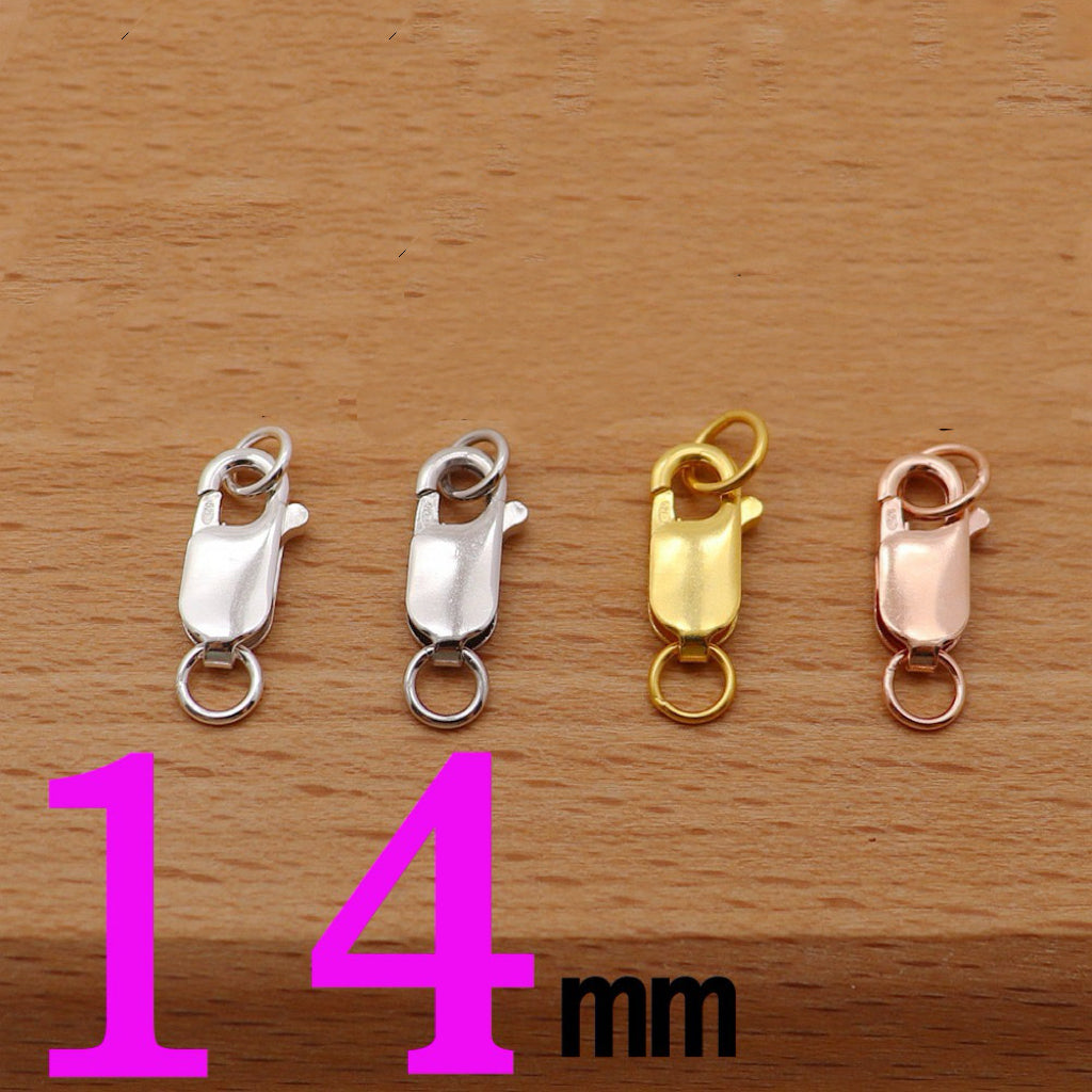 S925 Sterling Silver Double-Circle Square Clasp/Spring Clasp/Bracelet Buckle