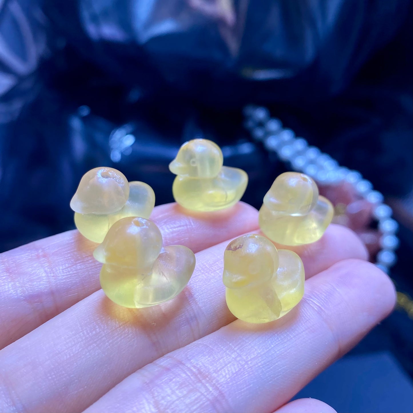 Little Yellow Duck Carved Pendant