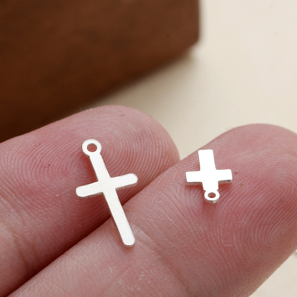 S925 Sterling Silver Cross DIY Accessories