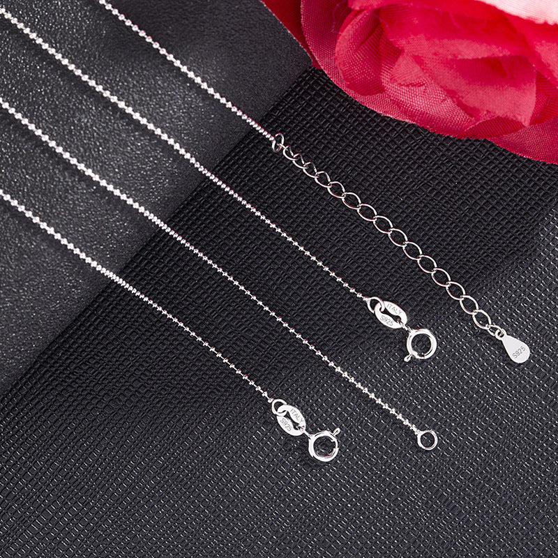 [S925] Silver Necklace with Round Bead Chain