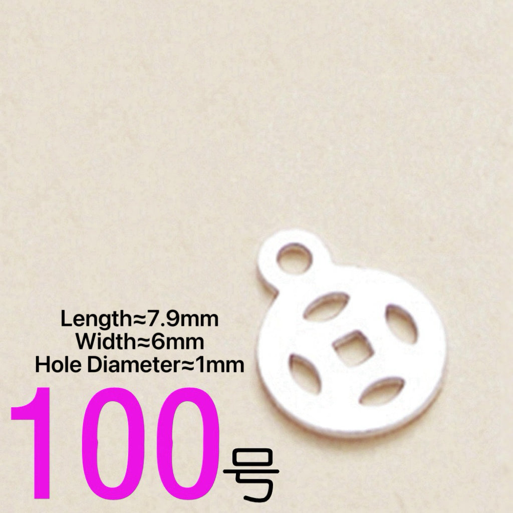 S925 Sterling Silver Openwork Coin Accessories