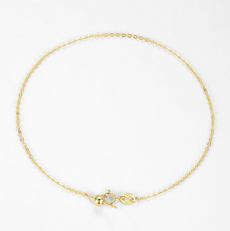 【S925】 Sterling Silver Bracelet Chain with Needle for DIY ajustable