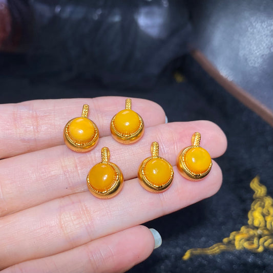 Amber Buddha Pendant