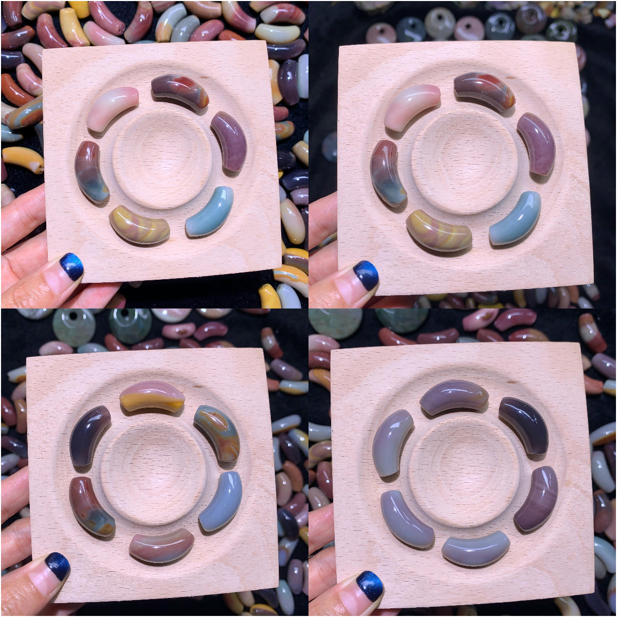 【5PCS】【6PCS】 Alashan Agate Barrels