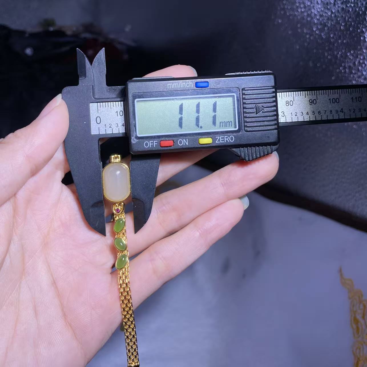 Saddle Green Jade Bracelet