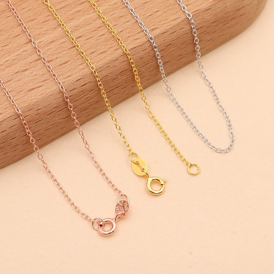 S925 Sterling Silver Cross Chain/O-Link Chain/Stylish and Versatile