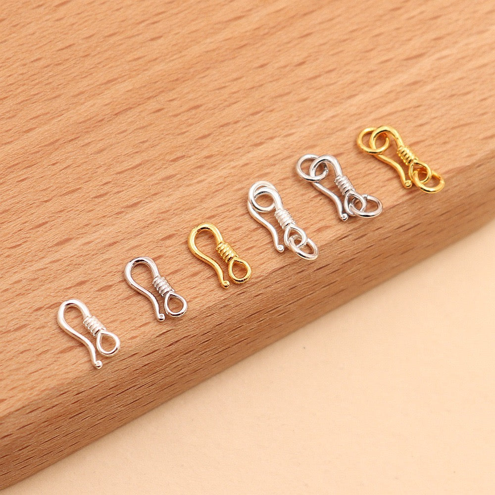 S925 Sterling Silver Figure-8 Clasp/Fishhook Clasp/Jewelry Clasp Accessories
