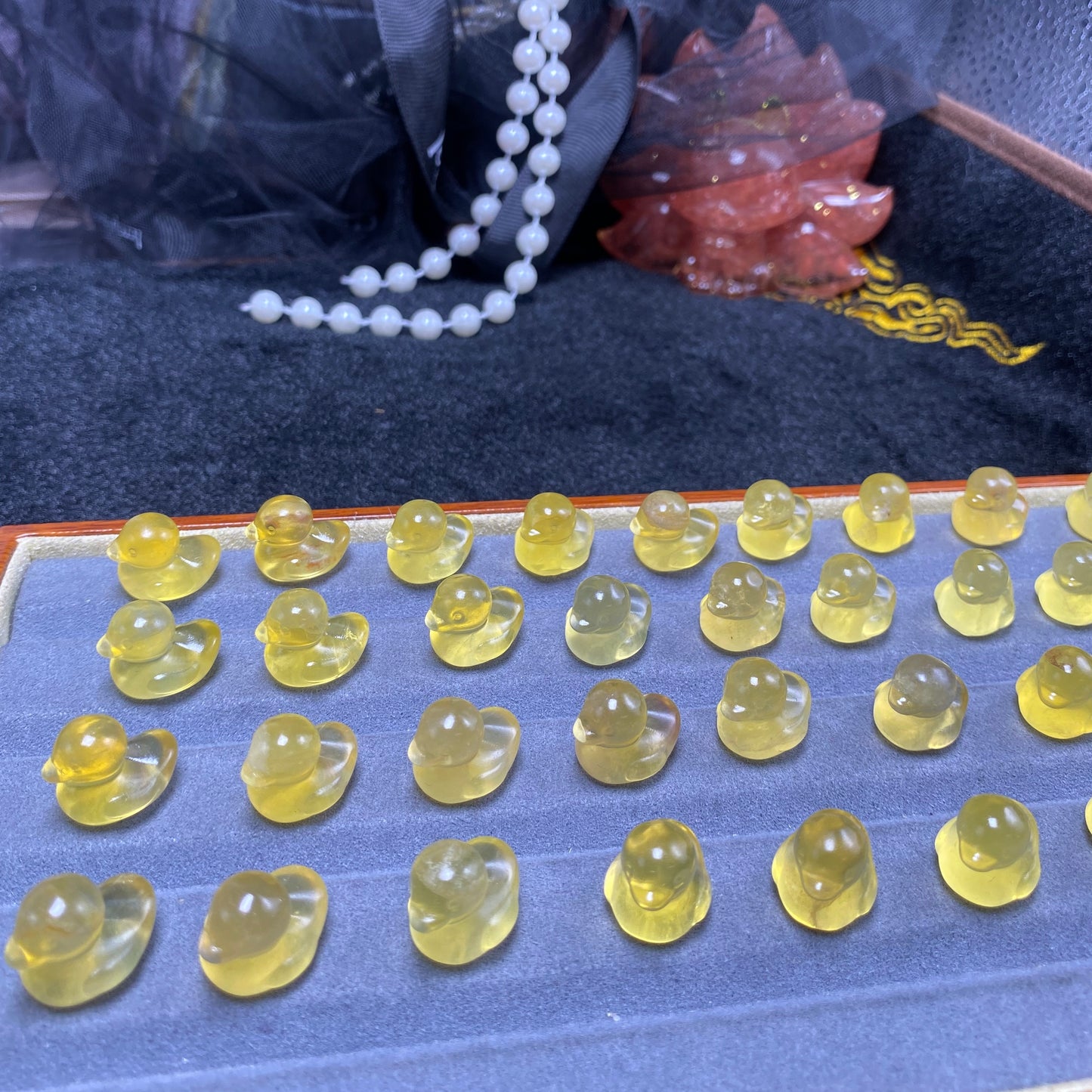 Little Yellow Duck Carved Pendant