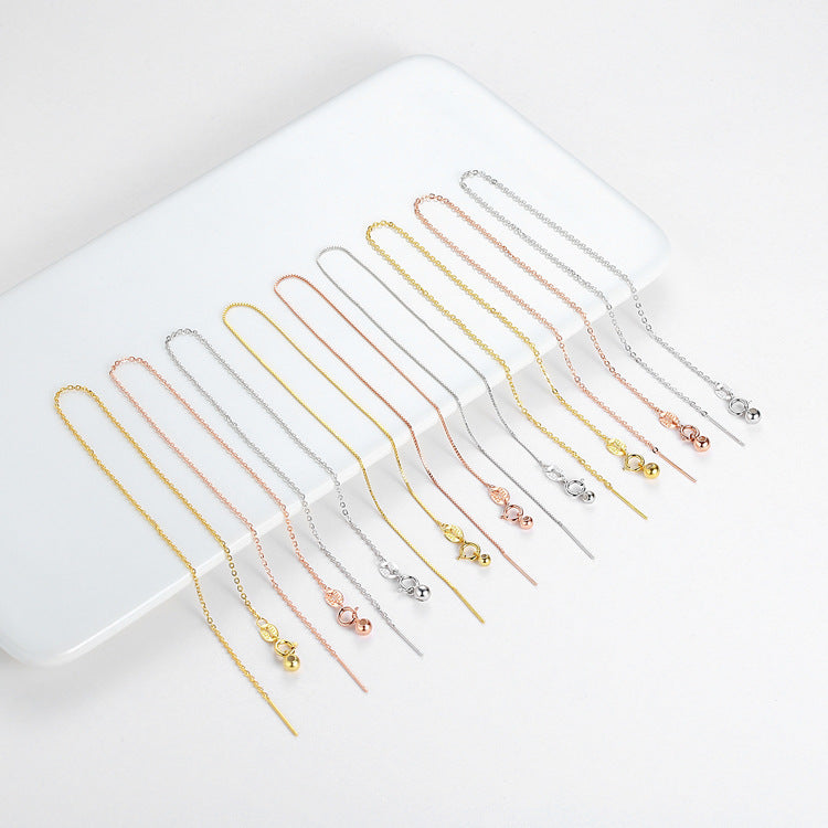 【S925】 Sterling Silver Bracelet Chain with Needle for DIY ajustable