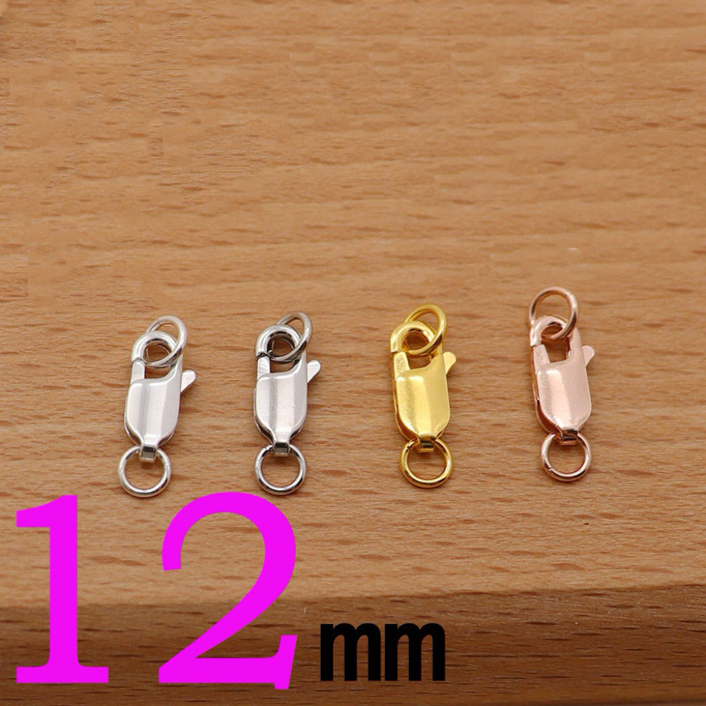 S925 Sterling Silver Double-Circle Square Clasp/Spring Clasp/Bracelet Buckle