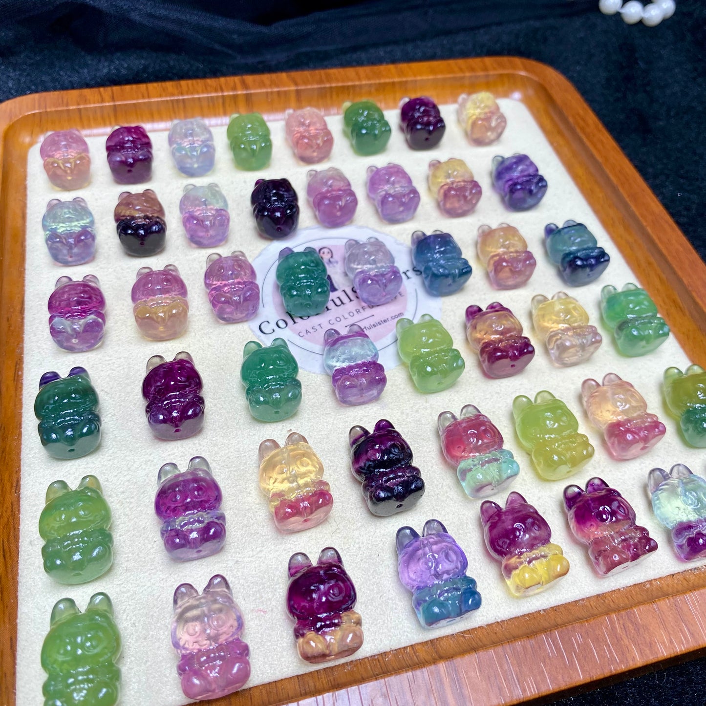 Fluorite Labubu carvings