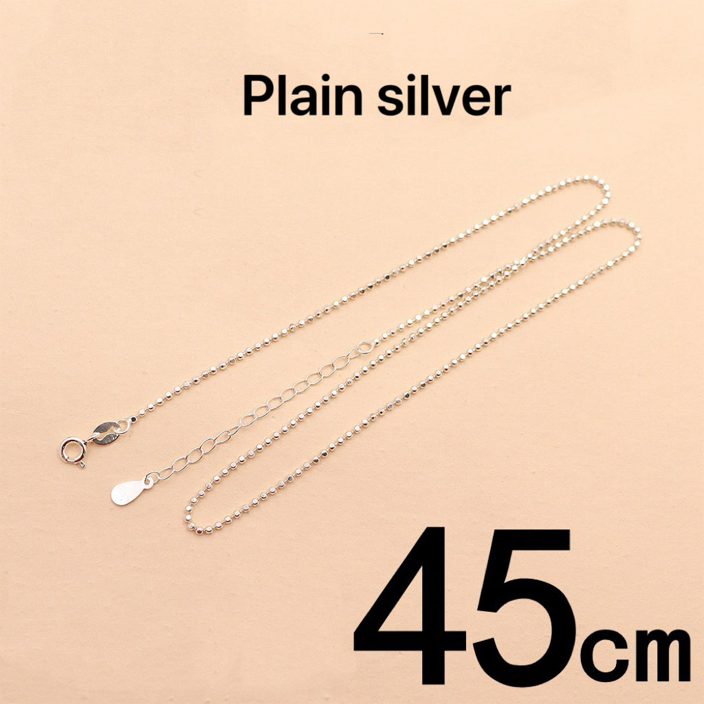 S925 Sterling Silver Square Bead Necklace