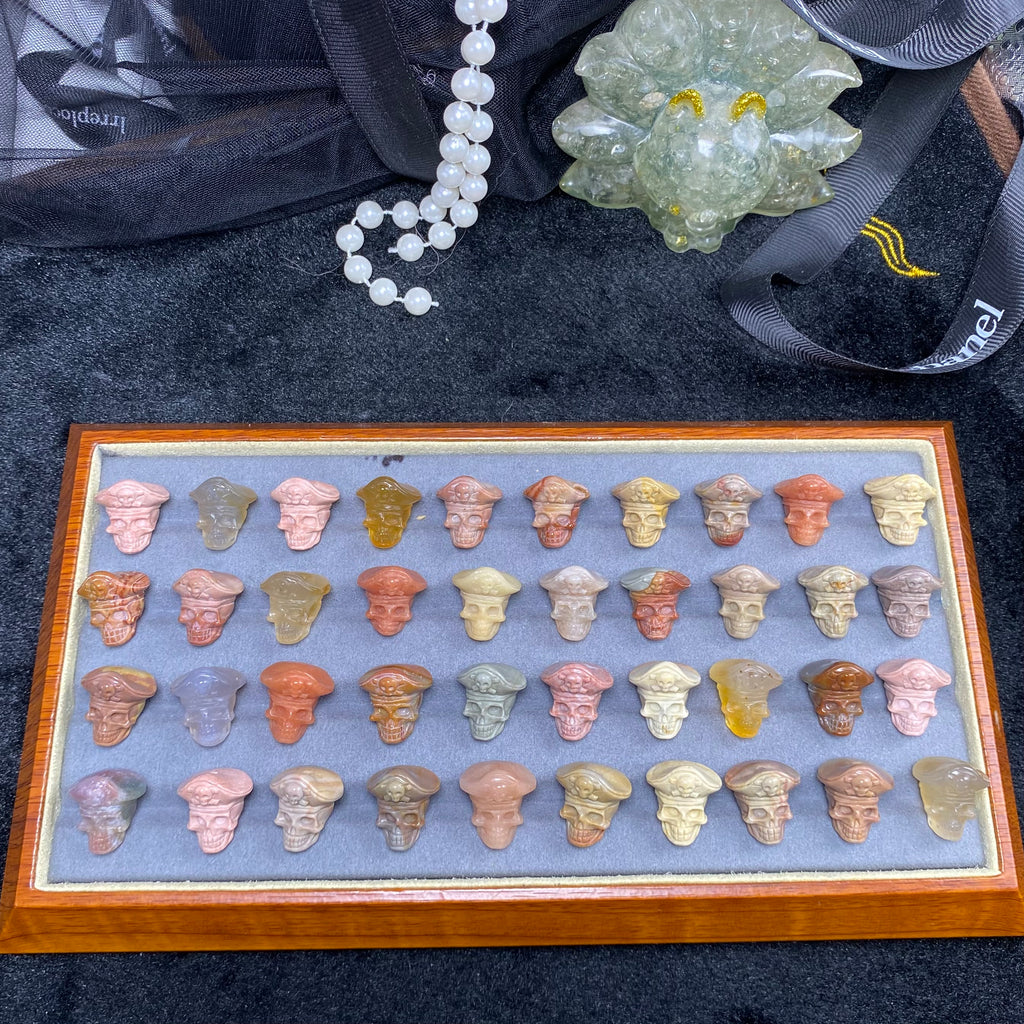 Natural Alashan Agate Pirate carved charms