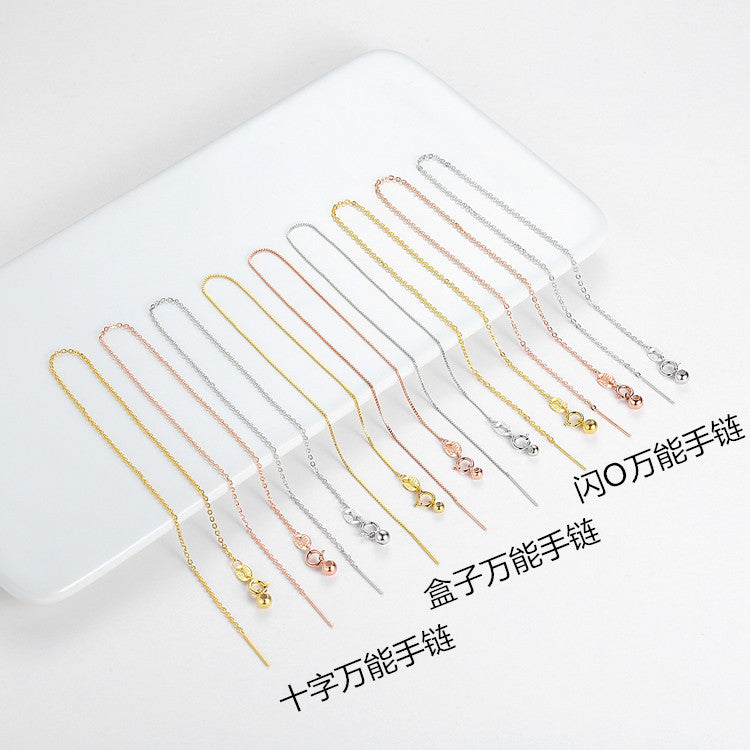 [S925]Sterling Silver Universal Necklace with Needle Adjustable