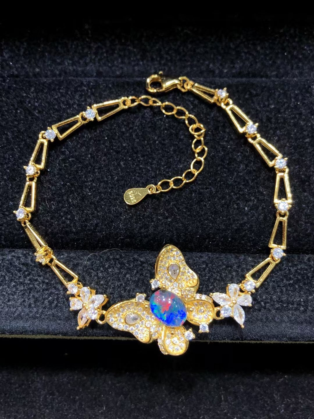 Australian Opal Butterfly Bracelet