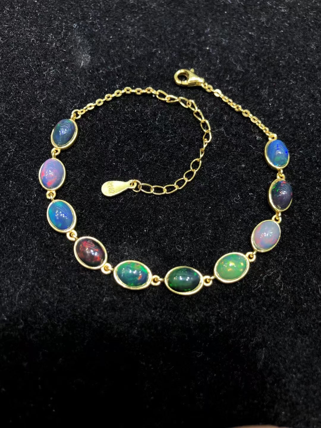 Midnight Aurora Black Opal Bracelet