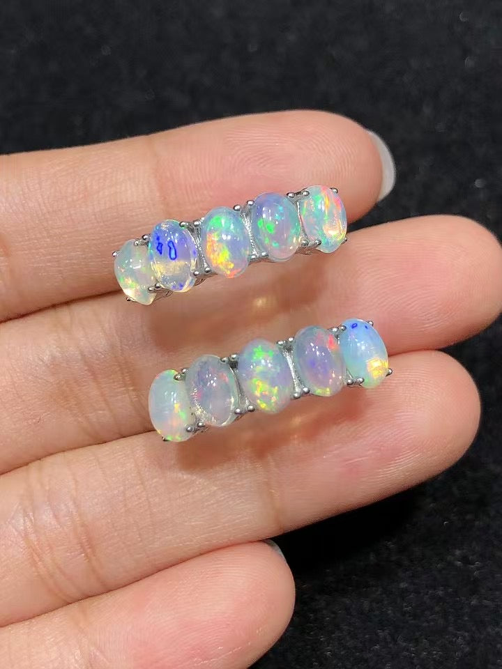 Prismatic Glow Opal Ring