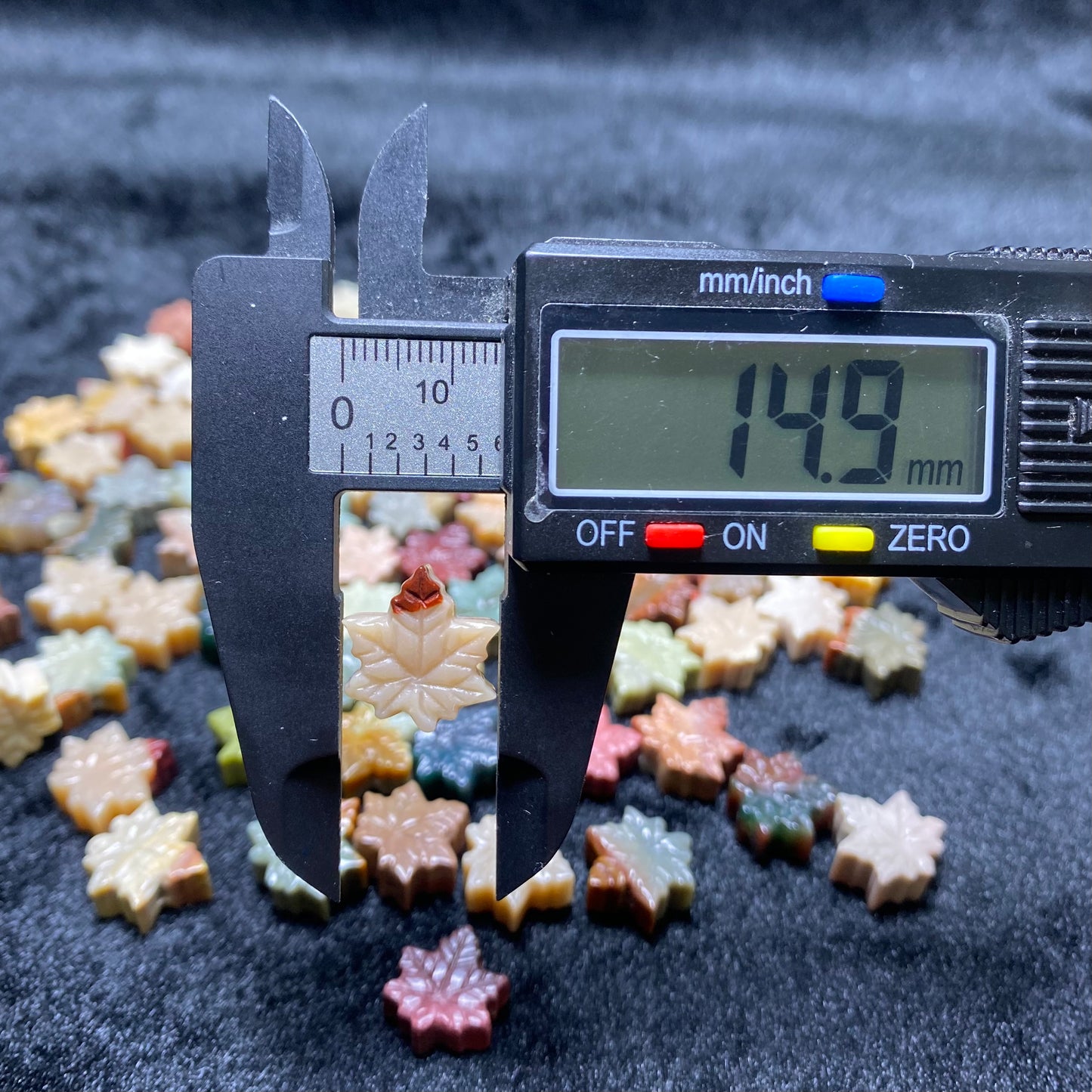 Natural Agate Maple Leaf charms