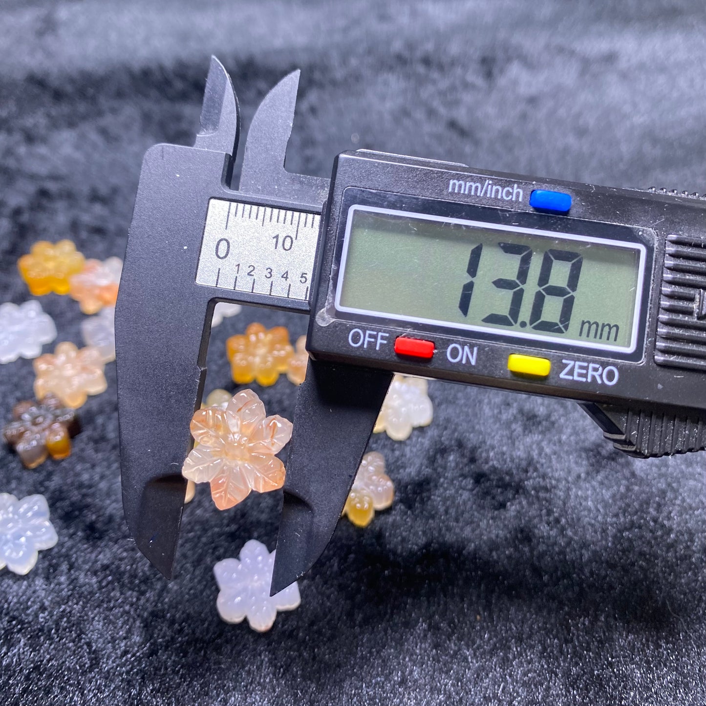 Natural Agate Snowflake charms