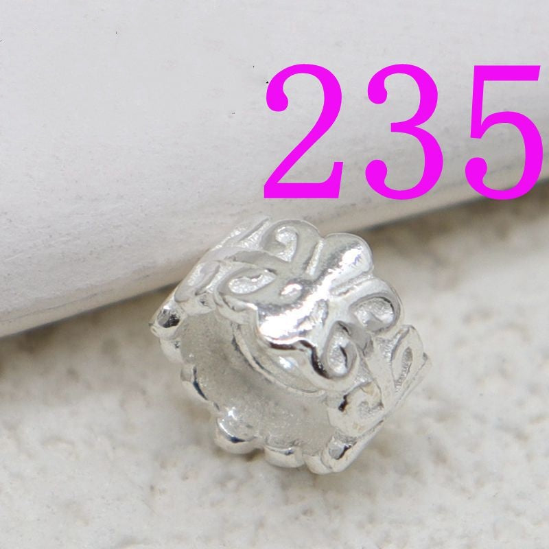 [S925] Accessoires de collier de bracelet à faire soi-même, capuchons de perles en forme de parapluie creux / croix / anneau d'espacement 