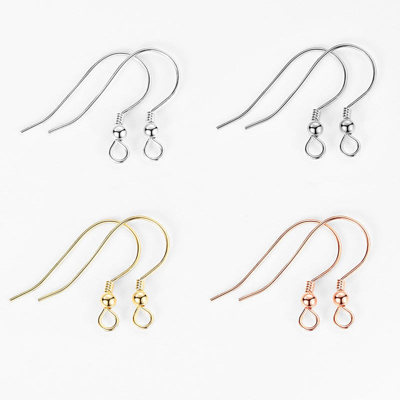 [S925] Ear Hooks for DIY Silver Earrings Jewelry Making Accessories