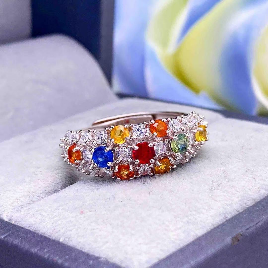 Natural Fancy Coloured Sapphire Ring