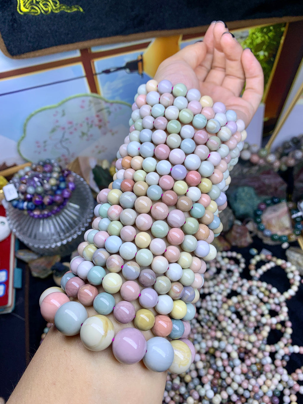 【als-br14】Alashan agate bracelets 8mm,9mm,10mm