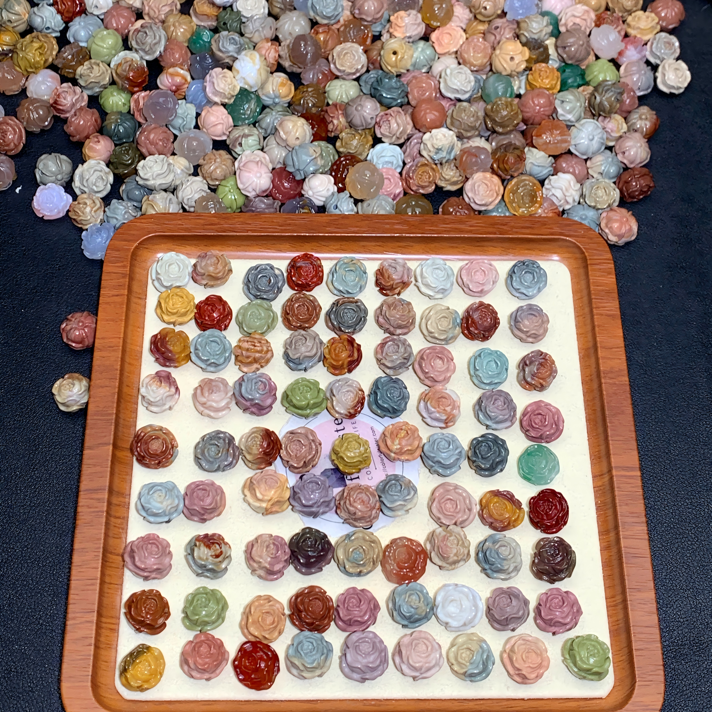 【als-hd04】Alashan agate rose flowers