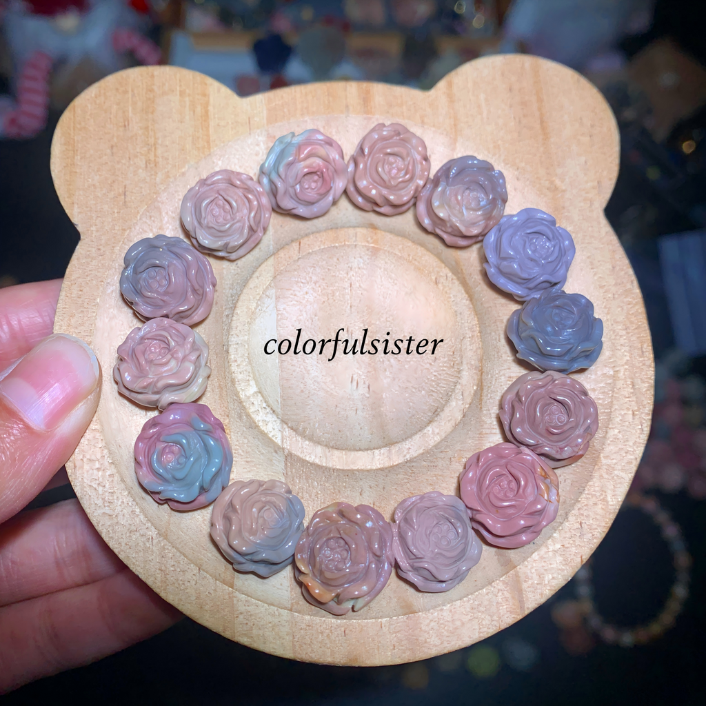 【als-hd04】Alashan agate rose flowers