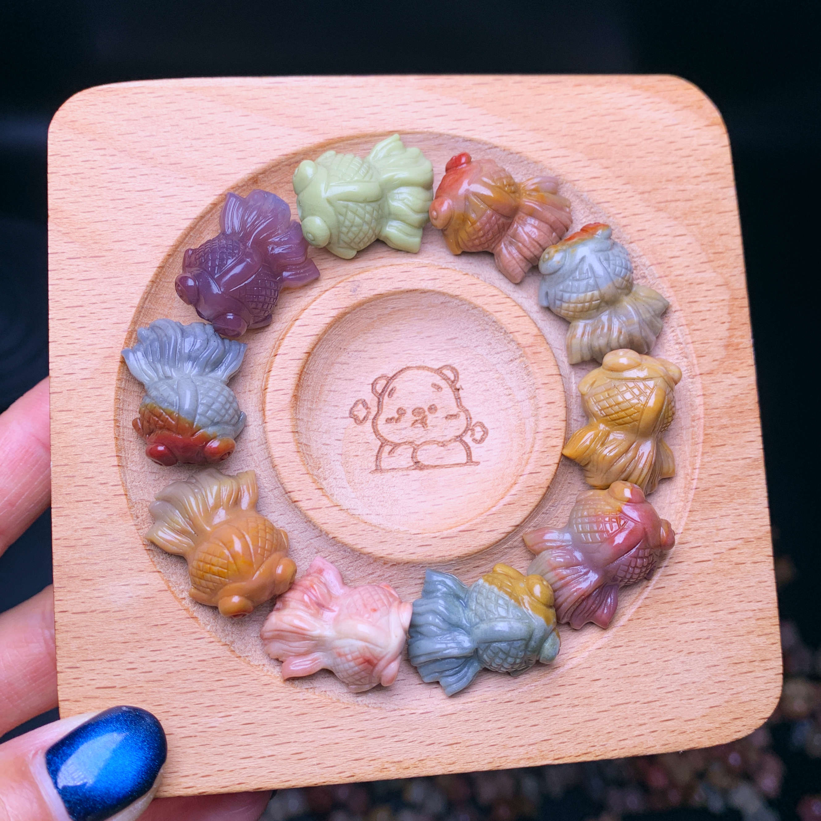 【als-y24】Natural Alashan Agate fish