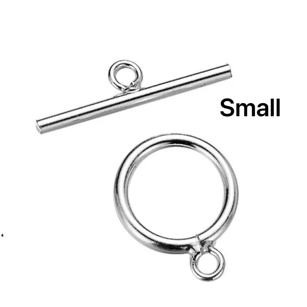 S925 Sterling Silver Round Clasp/OT Clasp/End Cap