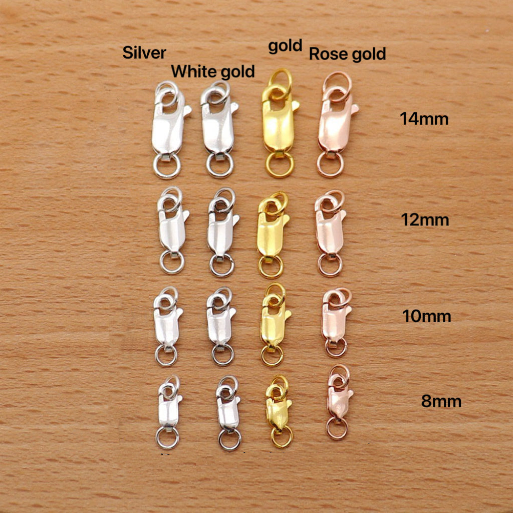 S925 Sterling Silver Double-Circle Square Clasp/Spring Clasp/Bracelet Buckle