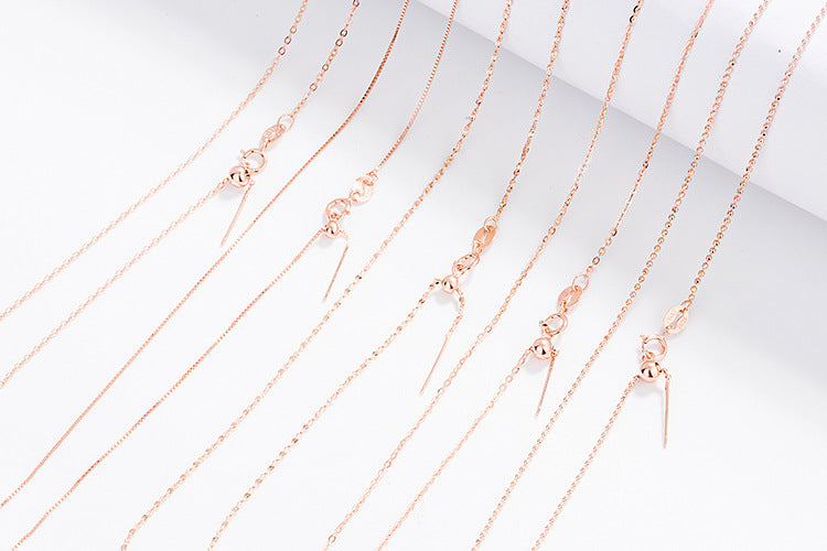 [S925]Sterling Silver Universal Necklace with Needle Adjustable