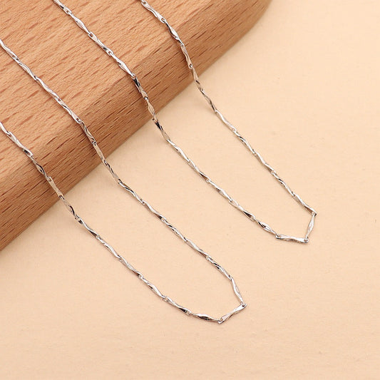 S925 Sterling Silver Multi-Faceted Necklace