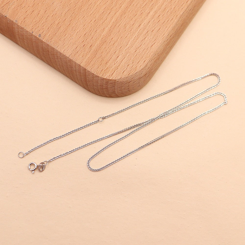S925 Sterling Silver Chopin Chain Necklace / Classic Versatile Style