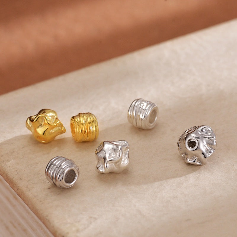 [S925] Woven Ball/ Garland Spacer Beads Handmade Bracelet Necklace Beaded Jewelry Accessories